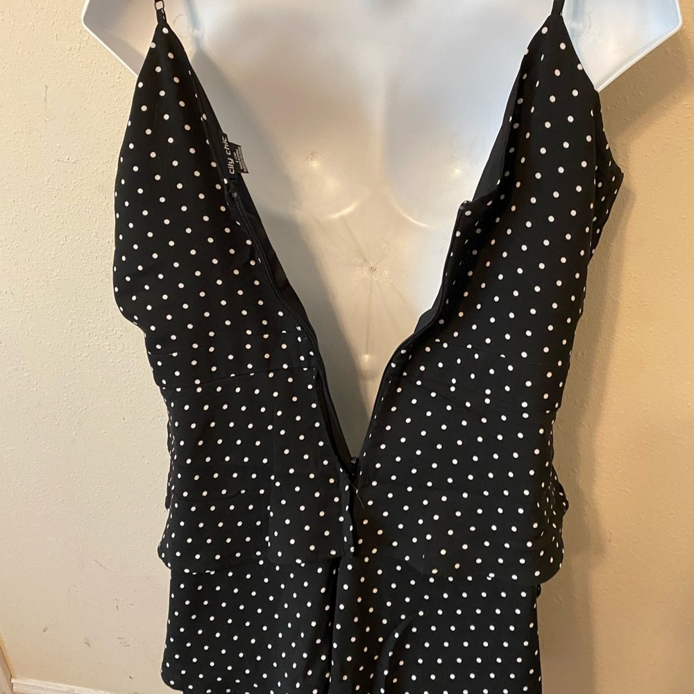 City Chic polka dot layered dress Size L/20 - Picture 8 of 12